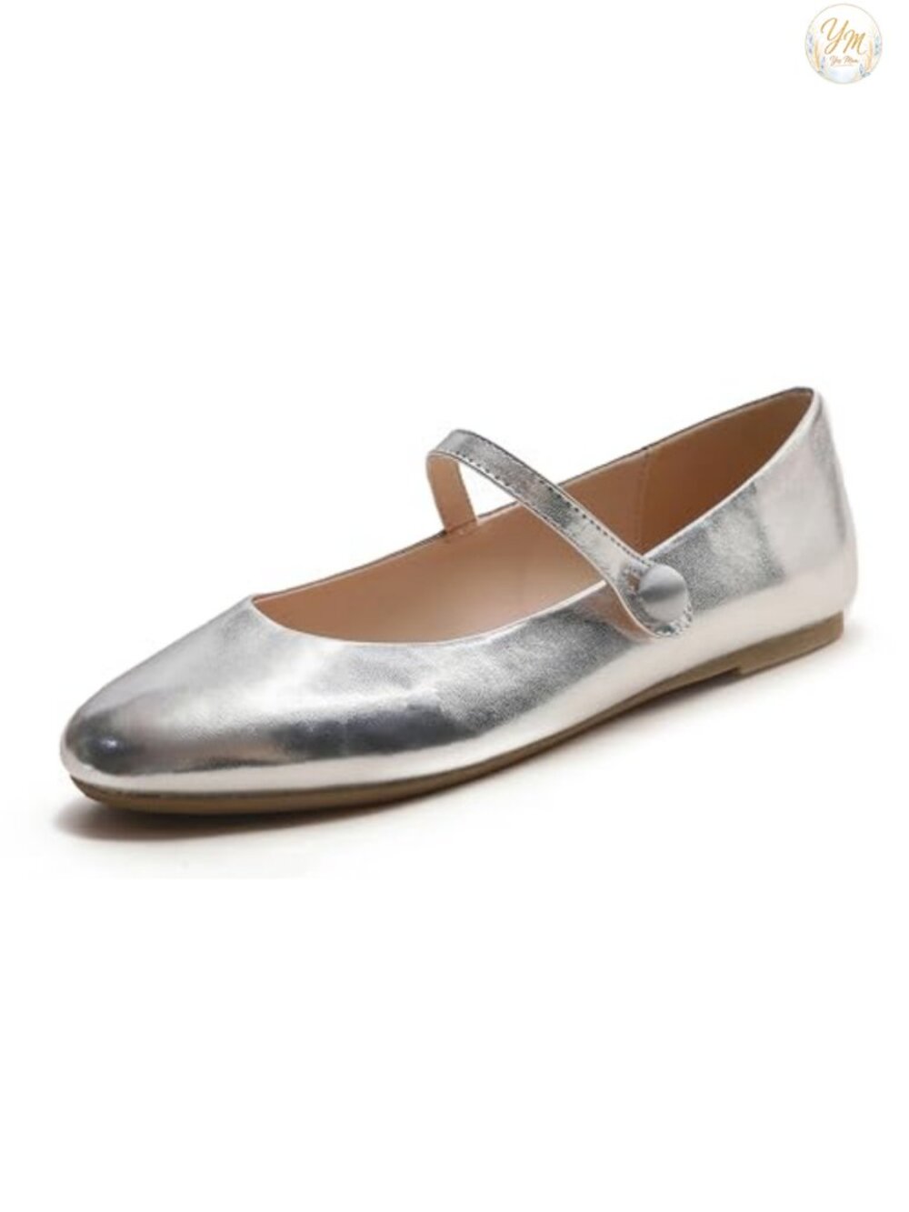Women's Round Toe Mary Jane Slip On Flats with Easy Buckle Casual Walking